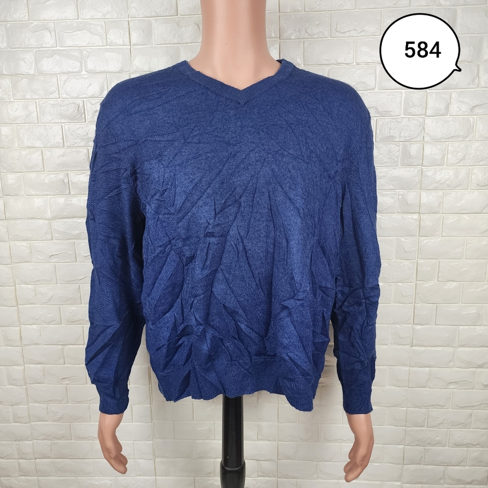 club room xxl mens vneck blue sweater